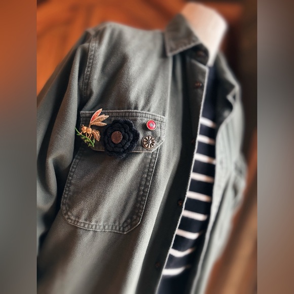 Button down ARMY Green - Picture 4 of 9